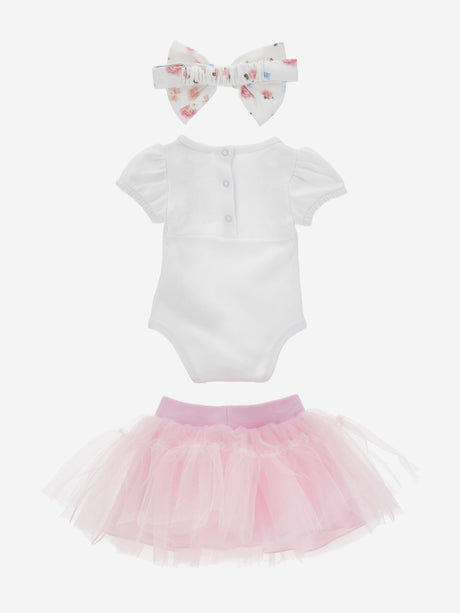 Monnalisa Baby Girls Tulle Skirt Set in Pink