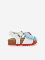 Monnalisa Girls Glitter Strawberry Sandals in White