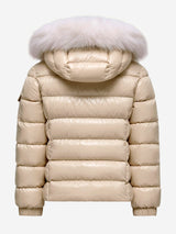 Moncler Enfant Girls Badyf Down Padded Jacket in Beige