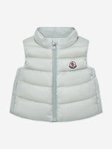 Moncler Enfant Baby Girls Down Padded Hiva Gilet in Grey