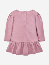 Moncler Enfant Baby Girls Cotton Logo Dress in Pink