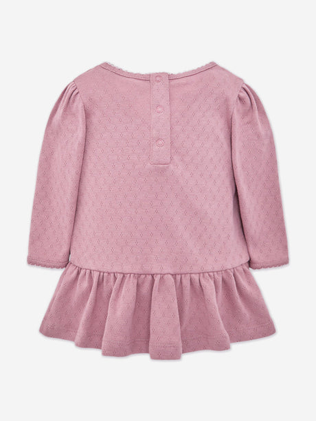 Moncler Enfant Baby Girls Cotton Logo Dress in Pink