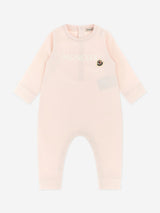 Moncler Enfant Baby Girls Logo Romper in Pink
