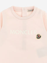 Moncler Enfant Baby Girls Logo Romper in Pink