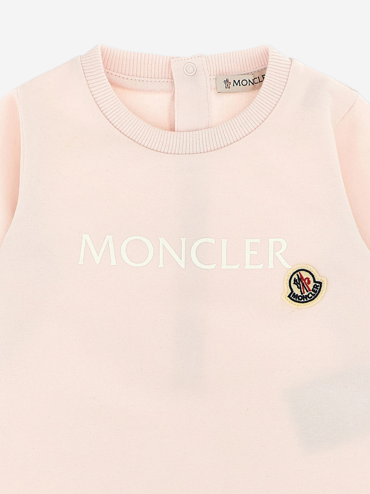 Moncler Enfant Baby Girls Logo Romper with Gift Box in Pink