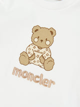 Moncler Enfant Baby Girls Teddy Bear Bodysuit and Bib Gift Set in Pink
