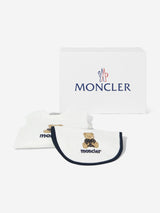 Moncler Enfant Baby Teddy Bear Bodysuit and Bib Gift Set in White