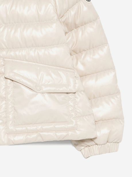 Moncler Enfant Girls Down Padded Ela Jacket in Ivory