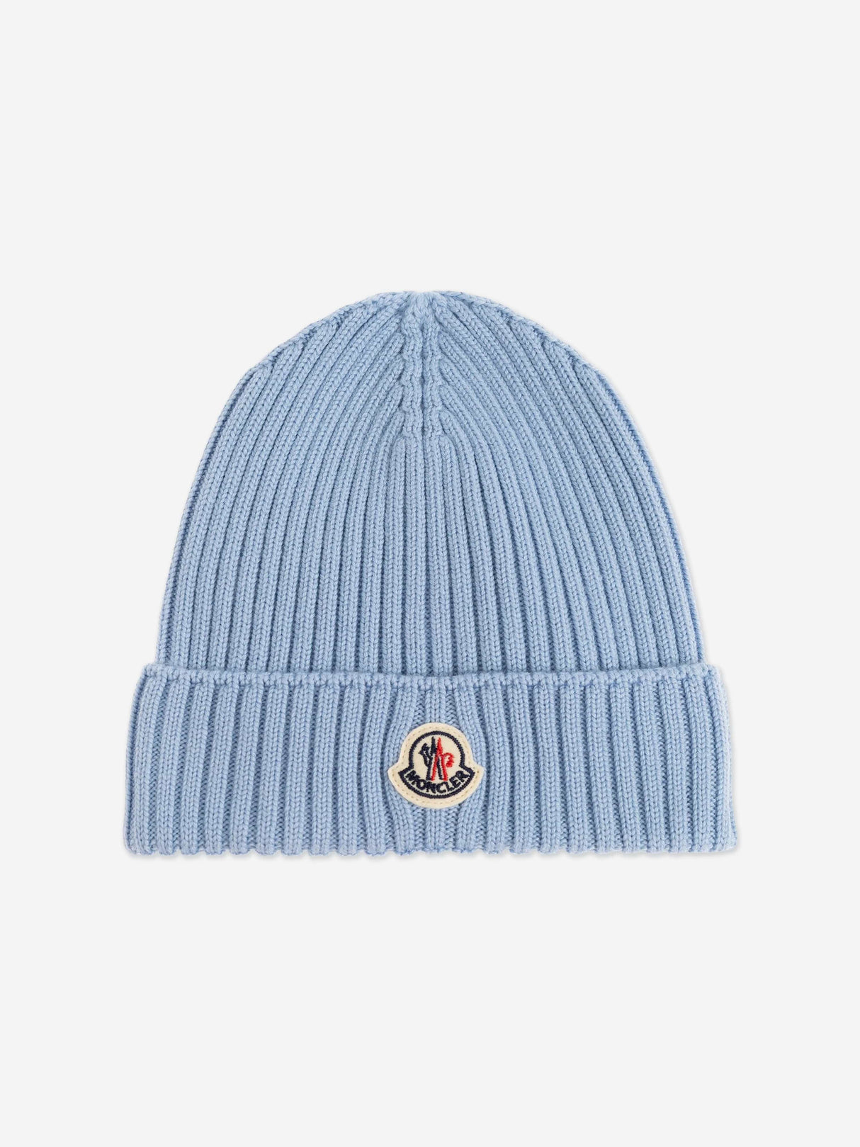 Moncler Enfant Boys Wool Knit Beanie Hat in Blue