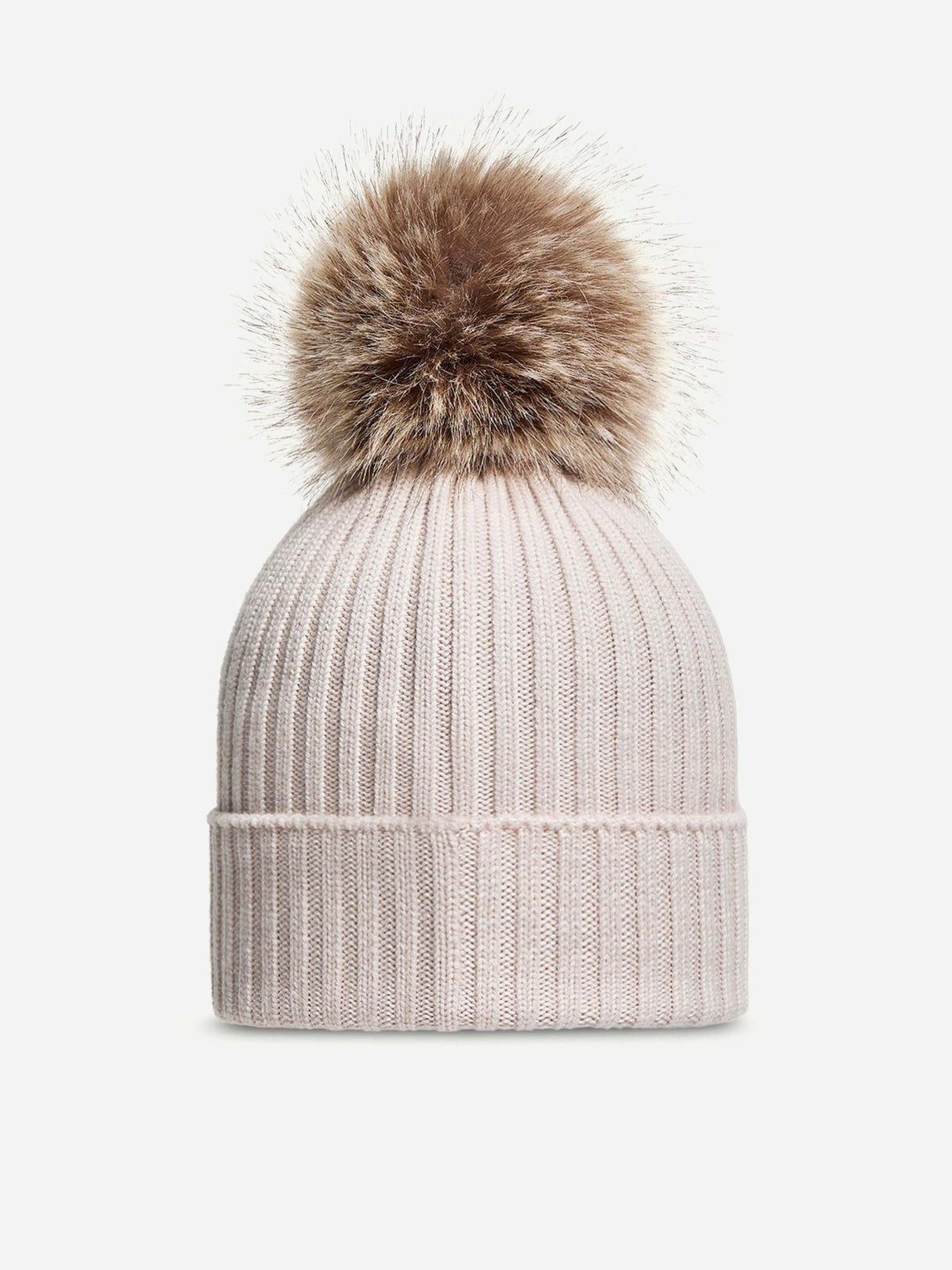 Moncler Enfant Girls Wool Pom-Pom Hat in Beige