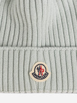 Moncler Enfant Girls Wool Pom-Pom Hat in Grey