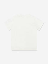 Moncler Enfant Boys Logo Print T-Shirt in Ivory