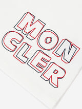 Moncler Enfant Boys Logo Print T-Shirt in Ivory