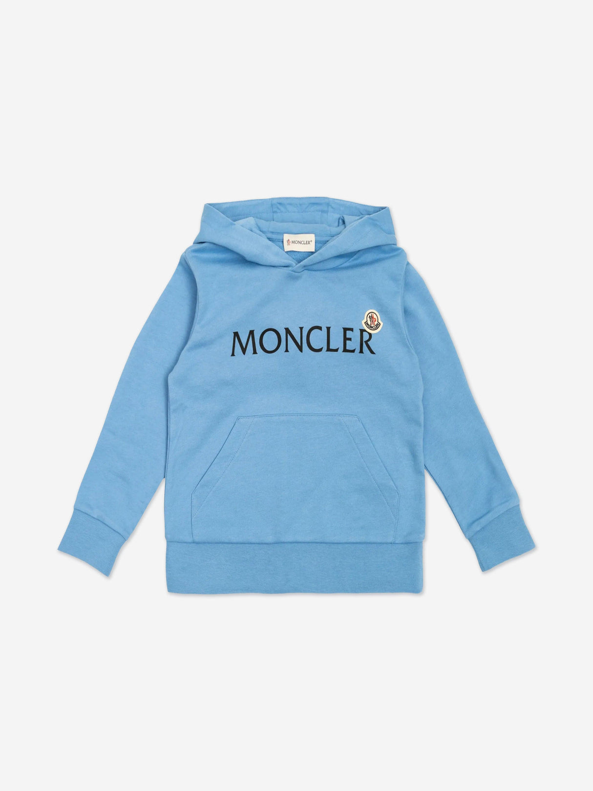Moncler Enfant Boys Logo Hoodie in Blue