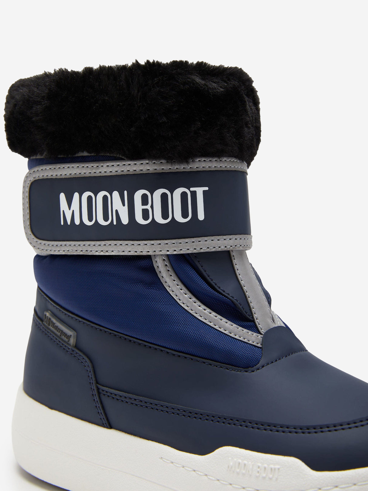 Moon Boot Boys JR Park Strap Boots in Blue