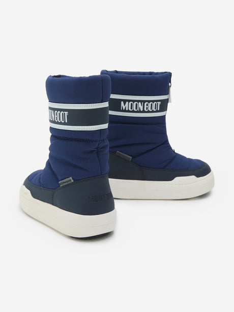 Moon Boot Kids JR Park Zip High WP Boots in Navy
