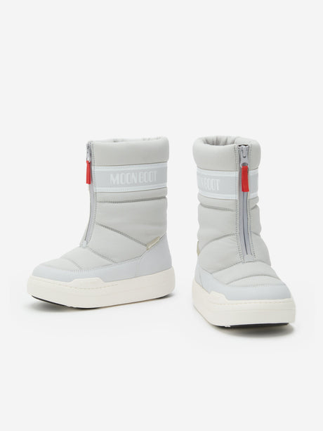 Moon Boot Kids JR Park Zip High WP Boots in Grey