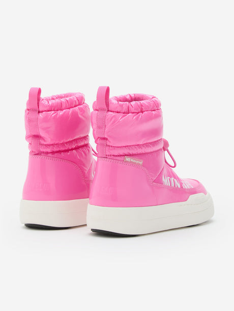 Moon Boot Girls JR Park Tube Mid Glitter WP Boots in Pink
