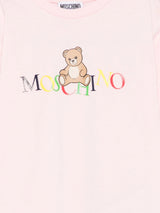 Moschino Girls Teddy Bear Logo T-Shirt in Pink