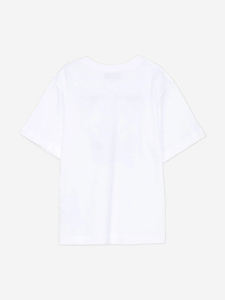Moschino Kids Smiley Face Logo T-Shirt in White