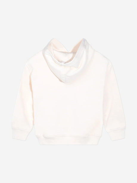 Moschino Kids Teddy Bear Logo Hoodie in Ivory