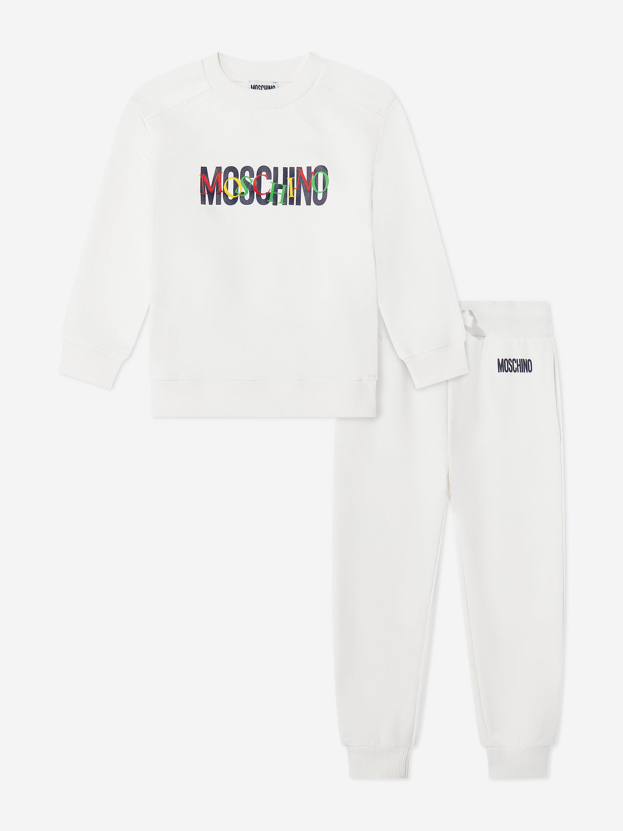 Moschino Kids Logo Tracksuit in Ivory