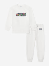 Moschino Kids Logo Tracksuit in Ivory