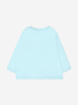 Moschino Baby Long Sleeve Logo T-Shirt in Blue