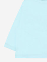 Moschino Baby Long Sleeve Logo T-Shirt in Blue