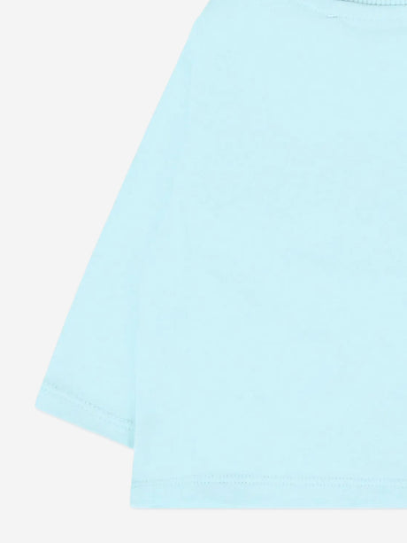 Moschino Baby Long Sleeve Logo T-Shirt in Blue