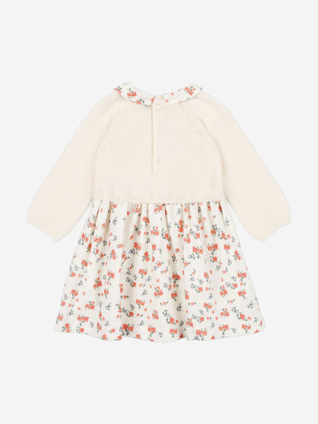 Moschino Baby Girls Floral Bear Dress in Ivory