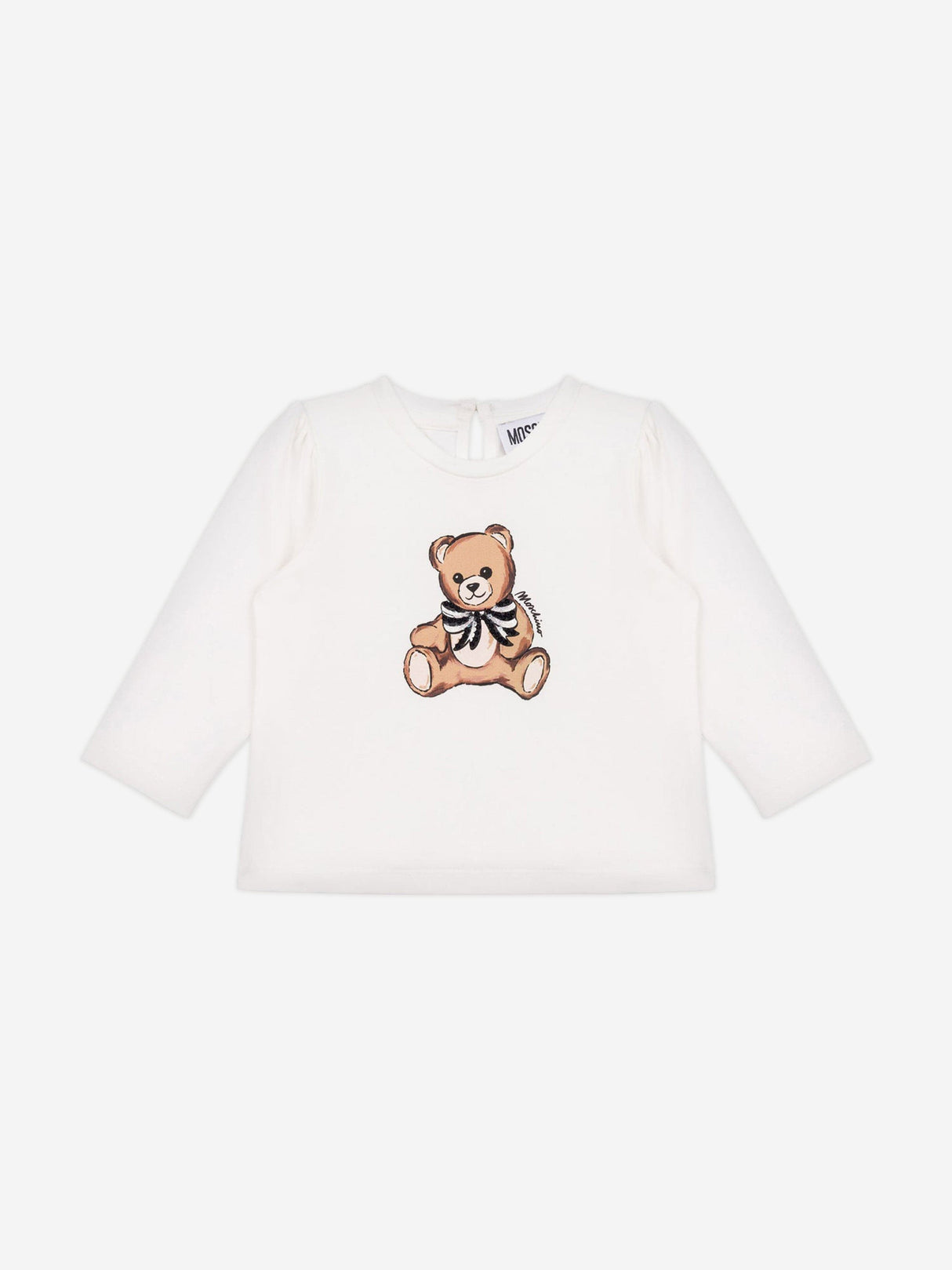 Moschino Baby Girls Long Sleeve Teddy T-Shirt in Ivory