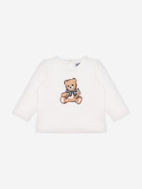 Moschino Baby Girls Long Sleeve Teddy T-Shirt in Ivory
