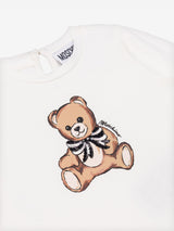 Moschino Baby Girls Long Sleeve Teddy T-Shirt in Ivory