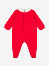 Moschino Baby Seasonal Teddy Bear Babygrow in Red