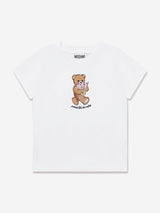 Moschino Girls Teddy Bear T-Shirt in White