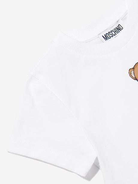 Moschino Girls Teddy Bear T-Shirt in White