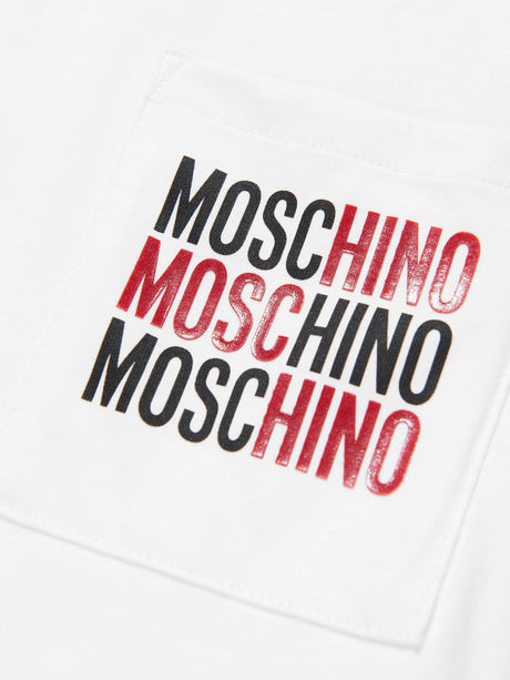 Moschino Boys Logo Short Set in Red