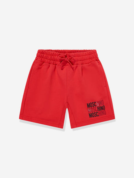 Moschino Boys Logo Short Set in Red