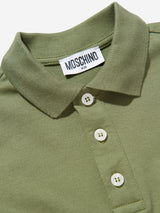 Moschino Boys Teddy Bear Logo Polo Shirt in Green