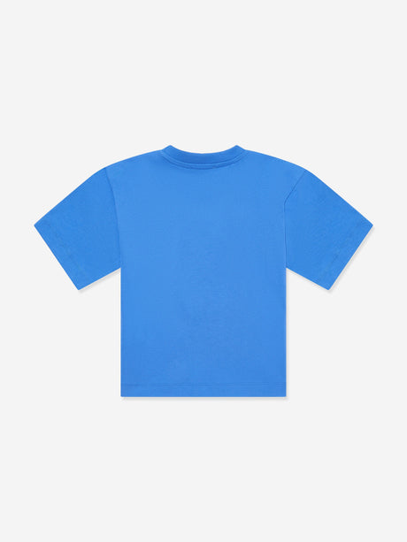 Moschino Kids Teddy Bear Logo T-Shirt in Blue