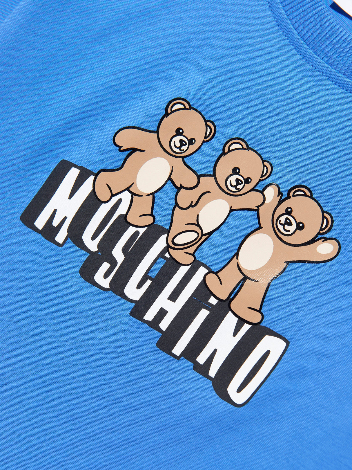 Moschino Kids Teddy Bear Logo T-Shirt in Blue