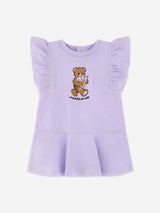 Moschino Baby Girls Teddy Bear Dress in Purple