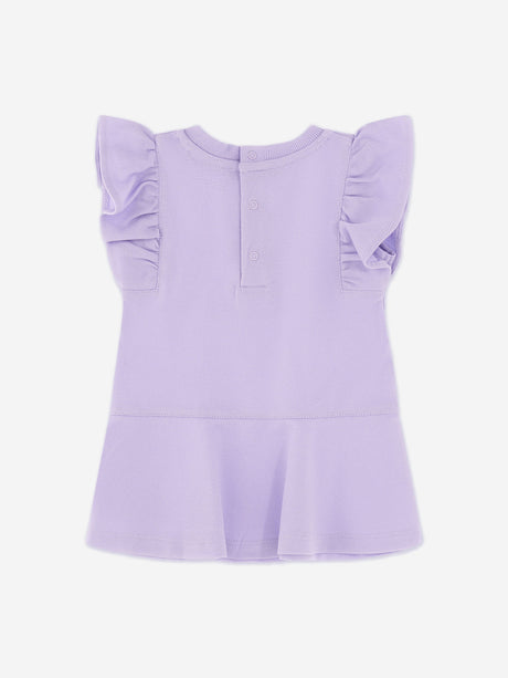 Moschino Baby Girls Teddy Bear Dress in Purple