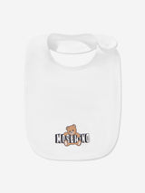 Moschino Baby Teddy Bear Logo Babygrow Set in White