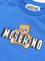 Moschino Baby Boys Teddy Bear Logo T-Shirt in Blue
