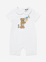 Moschino Baby Teddy Bear Romper in White