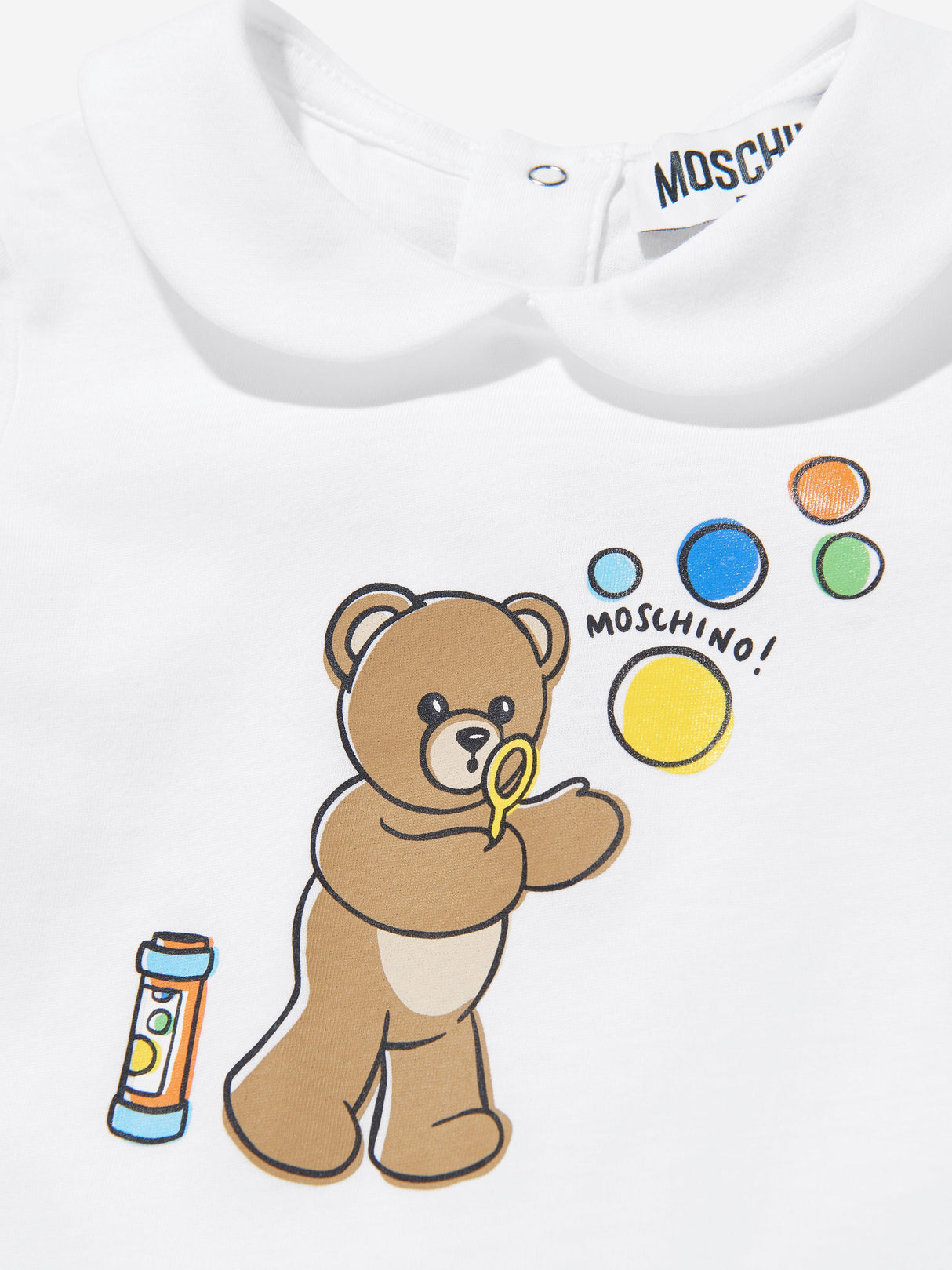 Moschino Baby Teddy Bear Romper in White