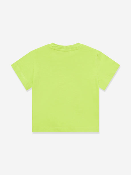 Moschino Baby Teddy Bear Logo T-Shirt in Green
