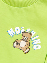 Moschino Baby Teddy Bear Logo T-Shirt in Green